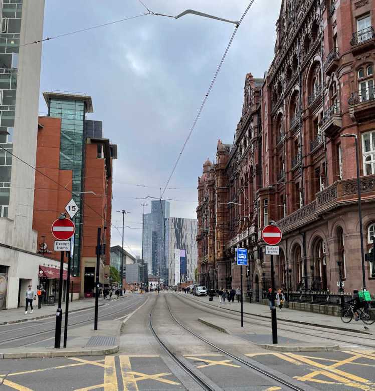 A photo of Manchester city centre.