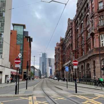 A photo of Manchester city centre.